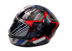 CAPACETE XTROY FF526 COSMIC PRETO VERMELHO