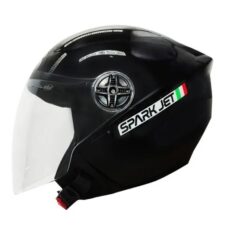 CAPACETE EBF ABERTO JET PRETO BRILHO