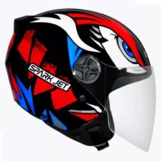 CAPACETE EBF ABERTO JET DRAGON VERMELHO