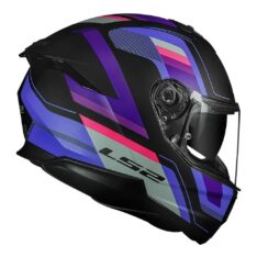 CAPACETE LS2 FF808 STREAM2 VINTAGE PRETO FOSCO ROXO